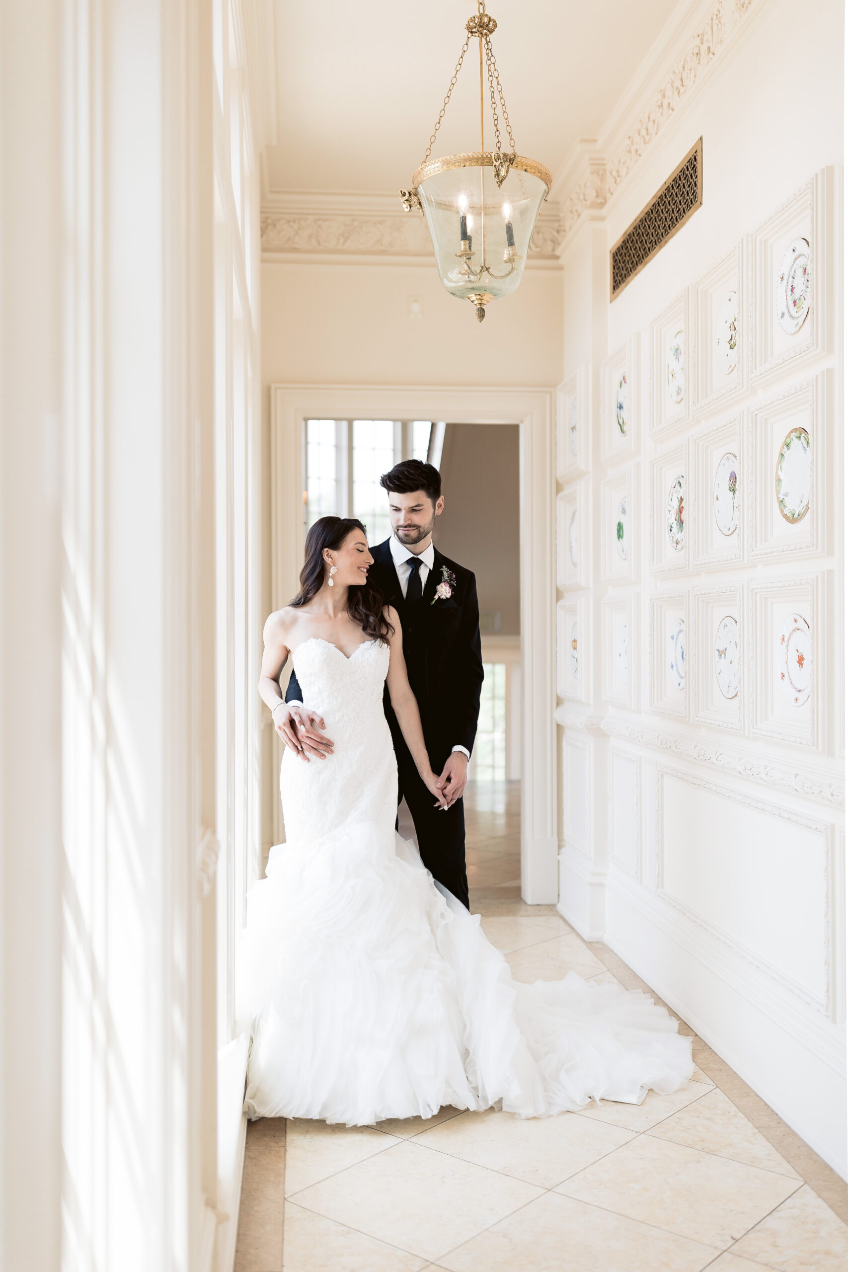 Bride and groom portrait modern and elegant wedding venue photography by Tatyana Zadorin