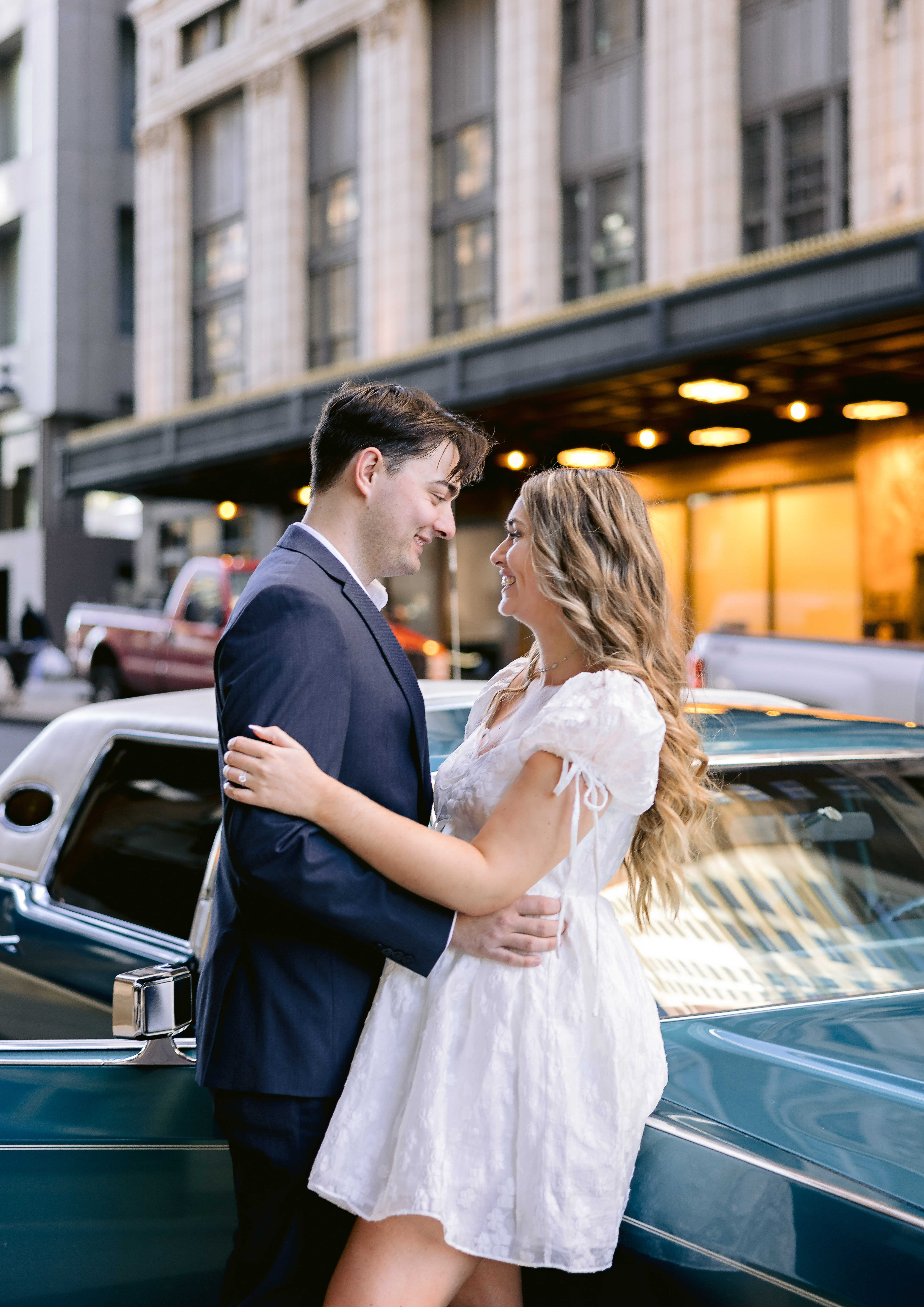 Romantic and formal engagement photos in downtown kc photography