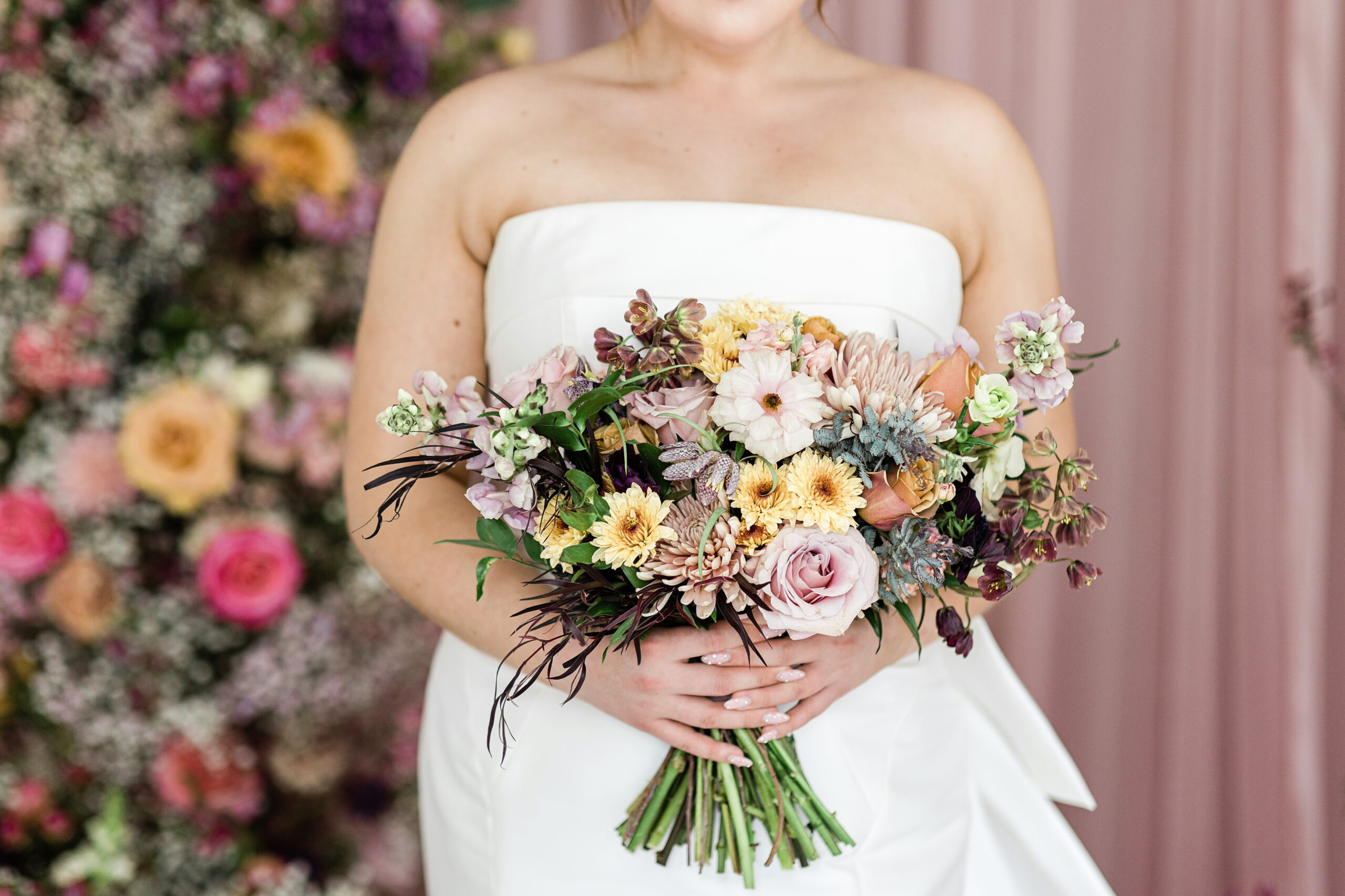 Closeup of Bridal bouquet by Tatyana Zadorin Photography in St. Louis Missouri Wedding