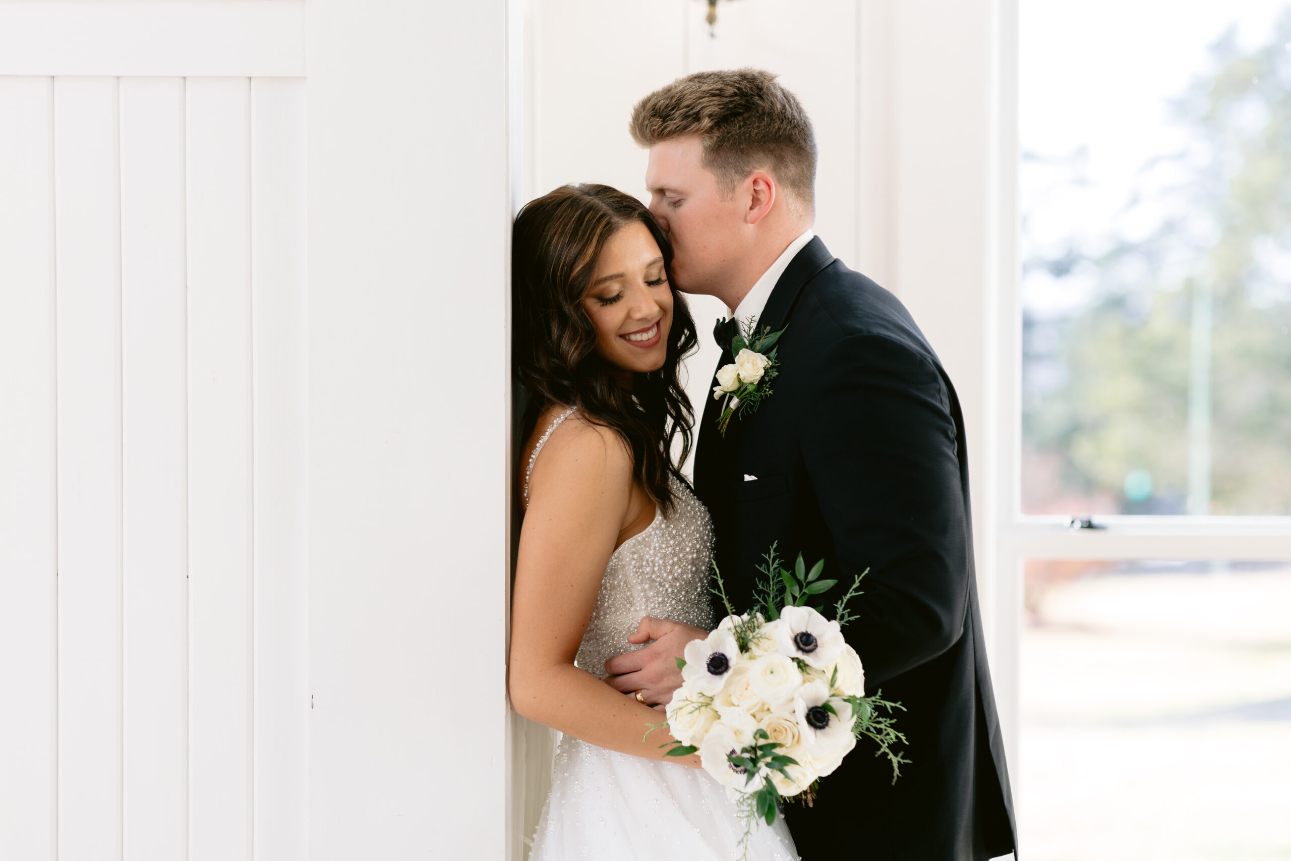 Bride and Groom Portrait inside the Garden Chapel. Photographed by Tatyana Zadorin Photography