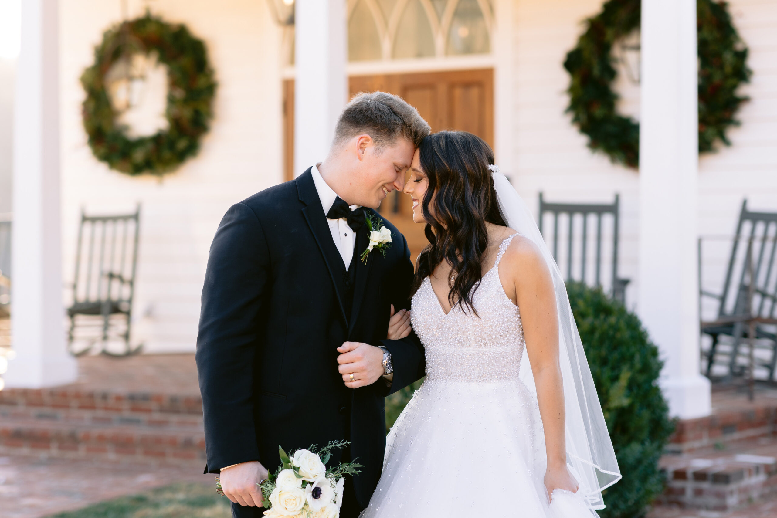 a close-up of bride and groom looking at each other. Wedding portraits, Branson wedding photographer, Springfield wedding photographer. Big Cedar, Garden Chapel