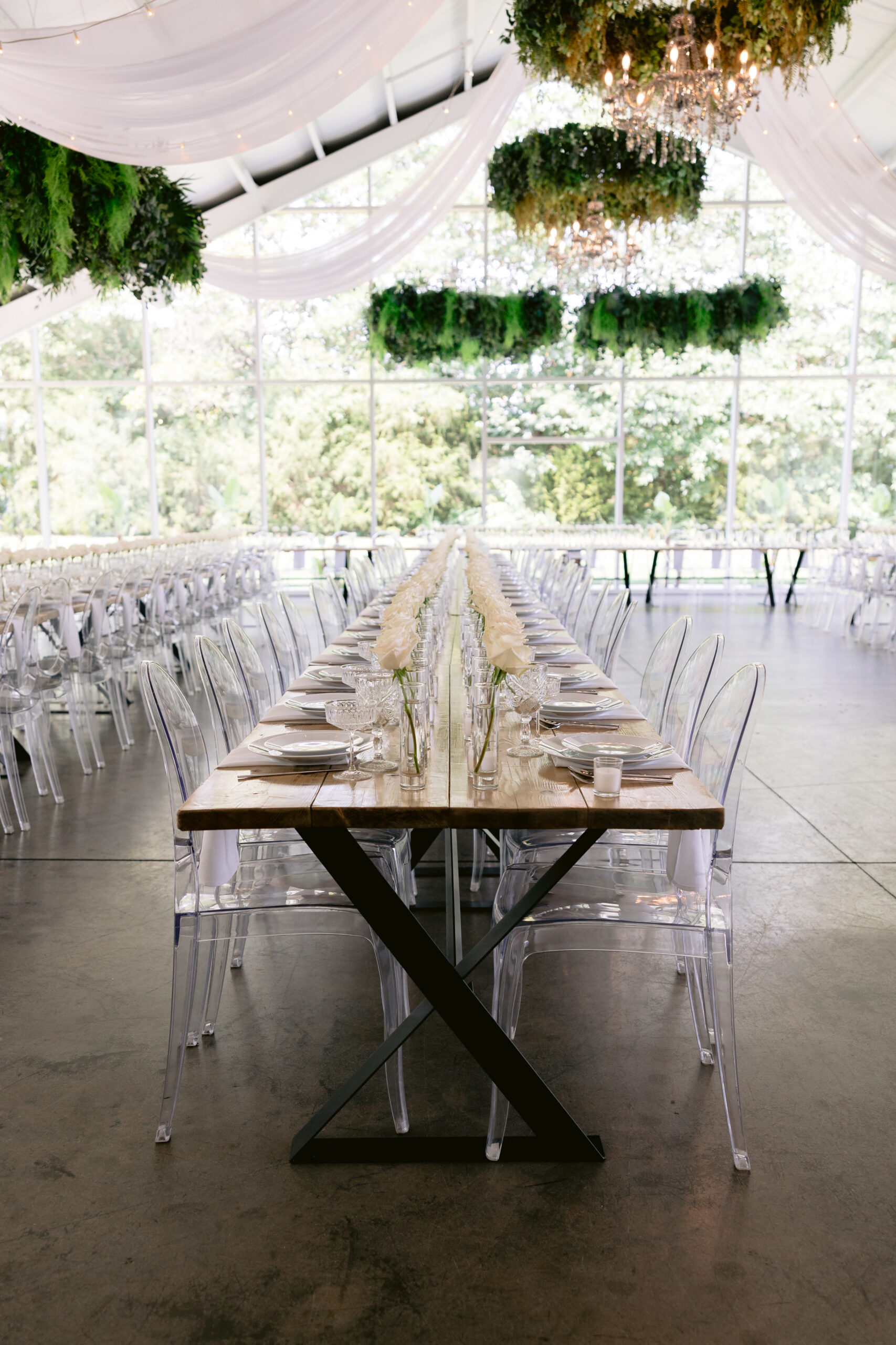 Wedding reception decor photography at the Greenhouse Two Rivers Wedding